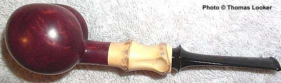 Freehand with bamboo, Tokutomi-san's variation on Micke's "Erotic" pipe, 2003. (See SPC 209 for sandblast version without bamboo.)