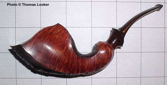Partially sandblast freehand horn, 2003