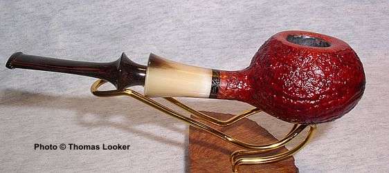 Sandblast squat apple (tomato) with horn shank, 2004