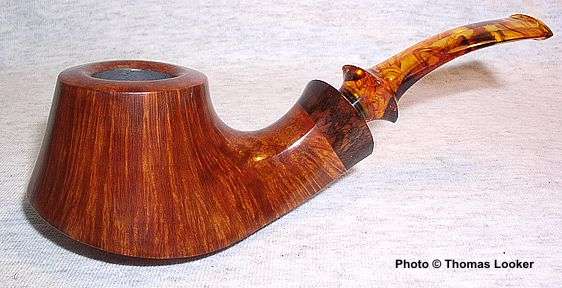 Volcano with slightly-twisted shank and amber stem, 2004